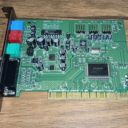 Creative Labs CT4810 PCI Sound Card used, retro condition