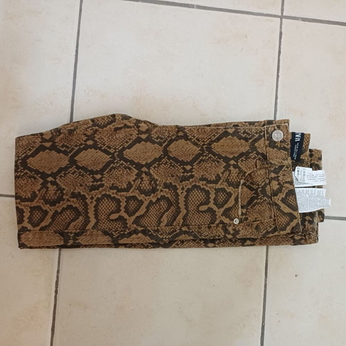 Zara animal print skinny jeans like new, black and brown