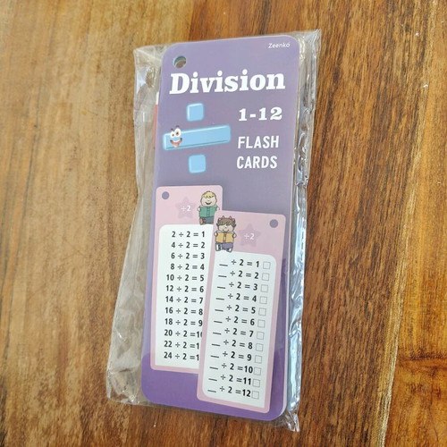 Flash Cards Division 1–12 new set with markers