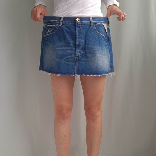 Replay women's mini denim skirt size L 30, blue