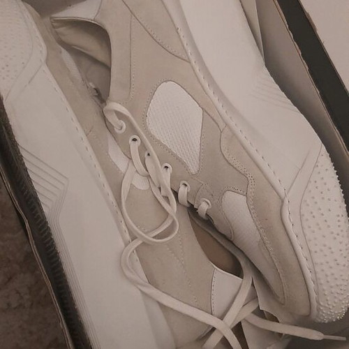 Sneakers N.A.P. δερμάτινα καινούργια, άσπρα και γκρι, μέγεθος 44