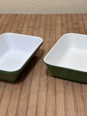 Olympic Airways bowls used, authentic airline catering set