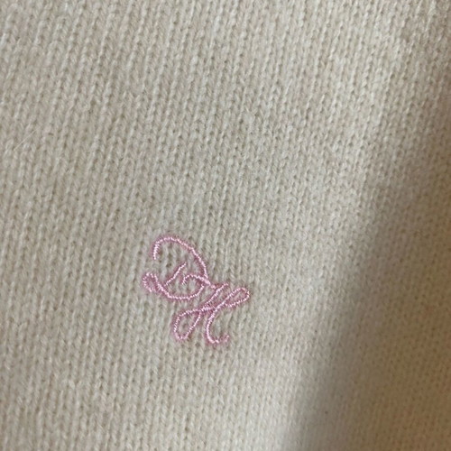 Daniel Hechter sweater used, 100% wool, beige with pink detail