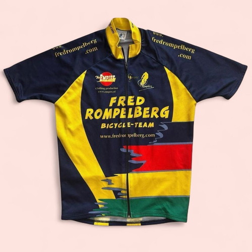 Fred Rompelberg Bicycle Jersey Size S Vintage Full Zip Like New