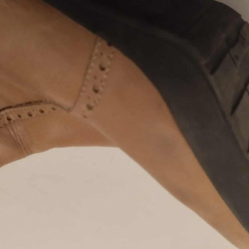 Patricia Miller leather high boots size 41 used, beige
