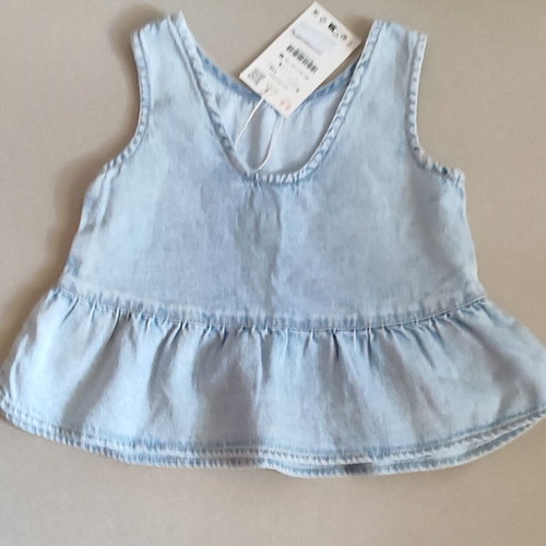Zara kids denim top and pants set new, blue, size 116cm