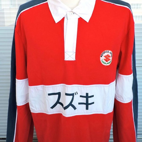 Suzuki Vintage Longsleeve Rugby Polo Shirt used, size L/XL