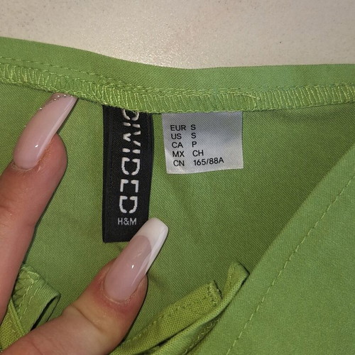 H&M Divided Green Halter Crop Top Size S like new