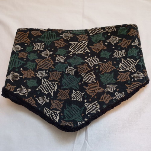 Unisex Winter Neck Warmer with Warm Fleece Lining Geometric Pattern