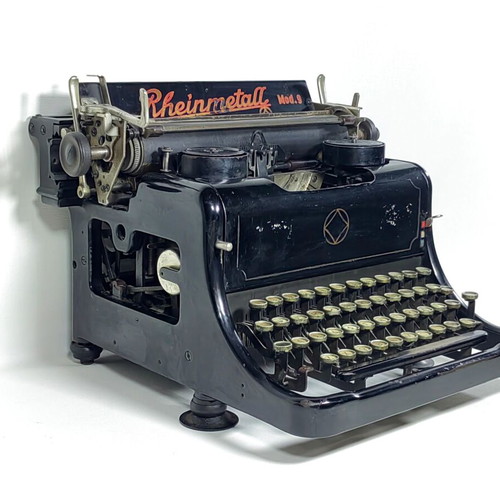 Rheinmetall 9 Typewriter vintage collectible used, needs repair