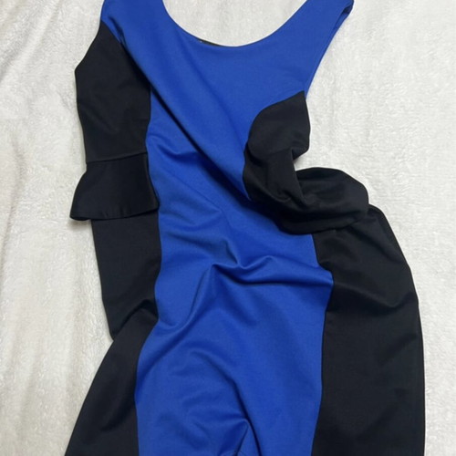 Evening dress Black/Blue Peacocks - No.42