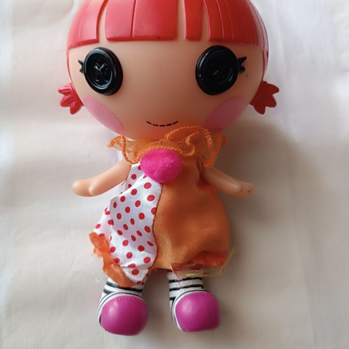 Lalaloopsy doll used, dress with loose thread on leg