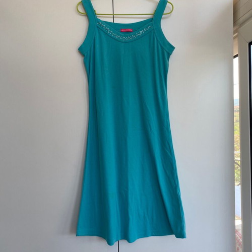 Cotton dress new, blue turquoise summer