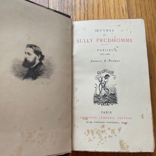 Oeuvres de Sully Prudhomme Poésies 3 volumes used, French
