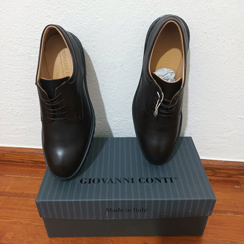 Giovanni Conti leather brown derby shoes new, size 41