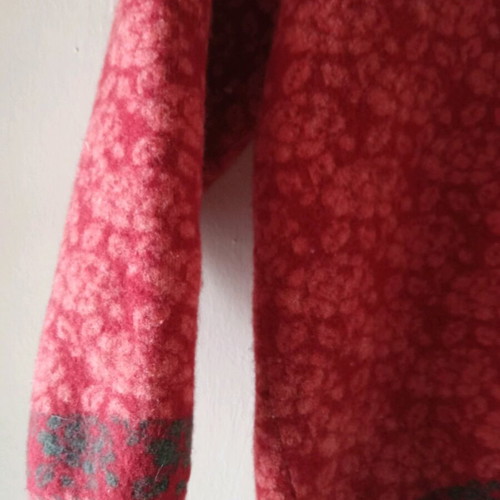 Wool cardigan like new, red with buttons
