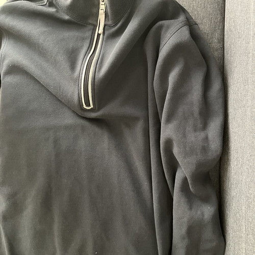 Hugo Boss sweatshirt with zipper medium size like new, gray and blue