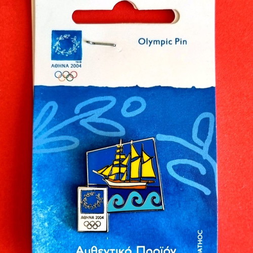 Olympic pin set Athens 2004 new, 6 sailing ship designs