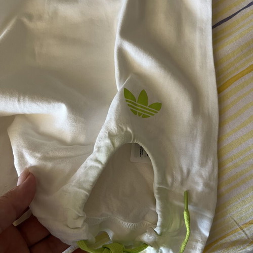 Adidas cotton shirt like new, white and green, sizes M and L