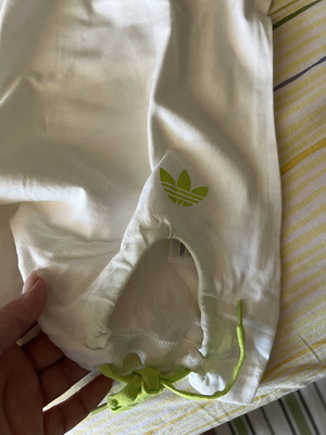 Adidas cotton shirt like new, white and green, sizes M and L