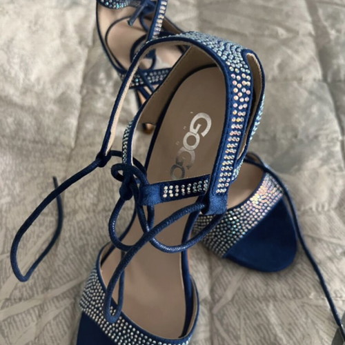 GoGo Shoes blue and silver high heels size 37 new
