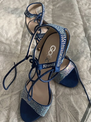 GoGo Shoes blue and silver high heels size 37 new