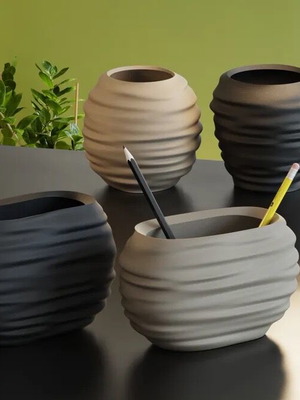 Vase modern desk organizer new with minimal design for office or decor