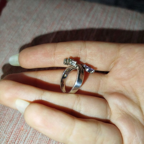 Vintage silver ring multicolored like new