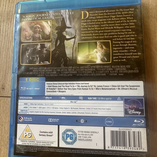Oz The Great and Powerful Blu-Ray used with Greek subtitles