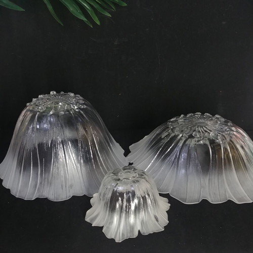 Maleras Wind Flower pair of lead crystal bowls Mats Jonasson Sweden 80s new