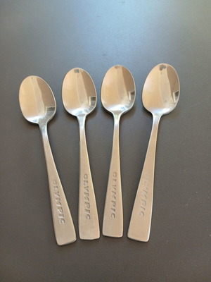 Set of 4 collectible spoons from Olympic Airways by Sola