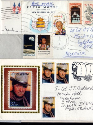 United States stamps used, pack of 115 envelopes