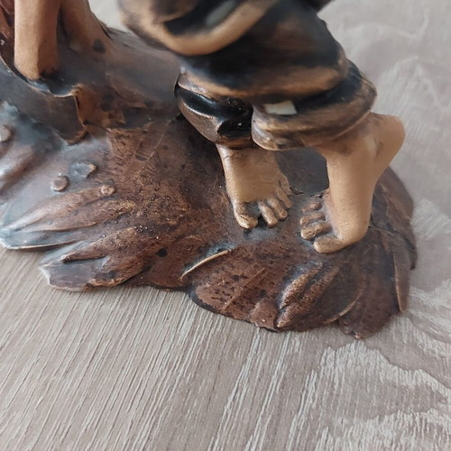 Decorative figurine 22 cm like new, rustic vintage style