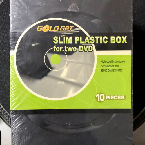 Slim plastic box for 2 DVD Gold GPT new, pack of 10 pieces
