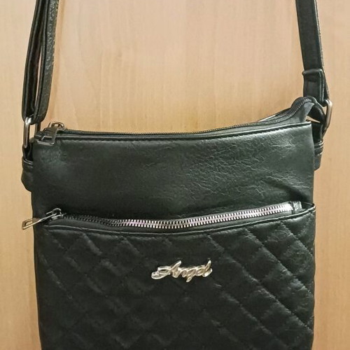Angel crossbody bag like new, black with 6 separate compartments