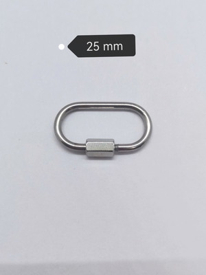 Carabiner clasp stainless steel 25mm new