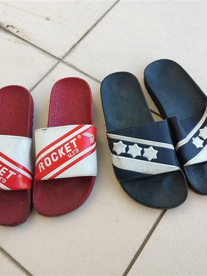 Flip flops new, two pairs size 38 and 38.5
