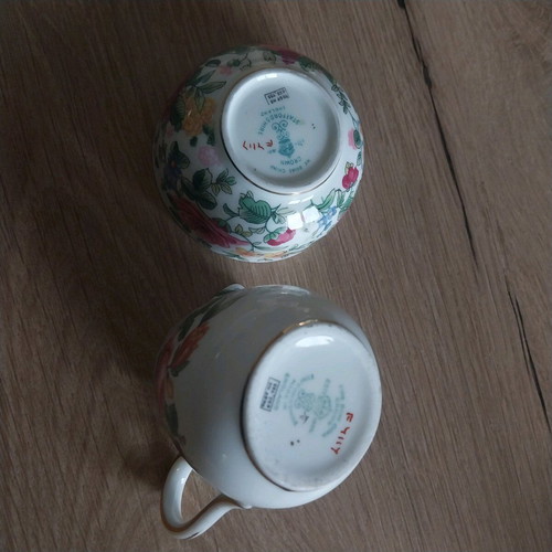 Crown Staffordshire Fine Bone China milk jug and sugar bowl set like new