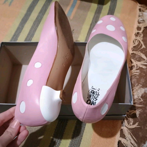 Ballerinas like new, size 40, white and pink