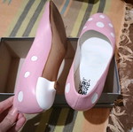 Ballerinas like new, size 40, white and pink