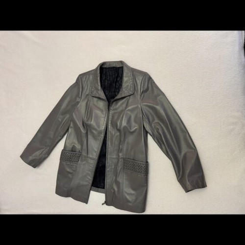Leather jacket new, grey, sizes M and L