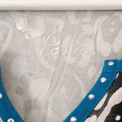 Paola women's dress like new with blue and black animal print