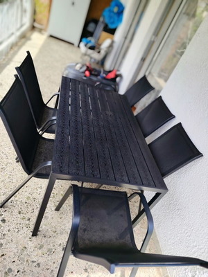 Balcony table with 6 chairs