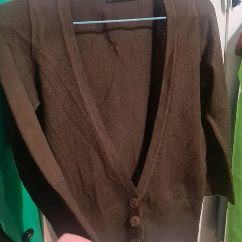 Wool cardigan S brown like new