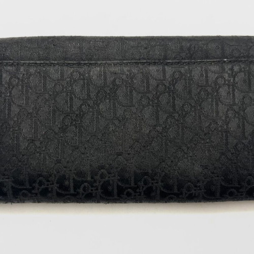 Dior black trotter canvas wallet used with dustbag