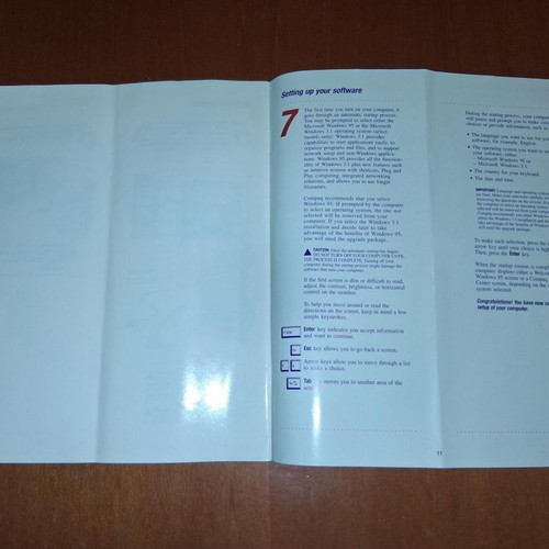 Compaq Quick Setup manual used