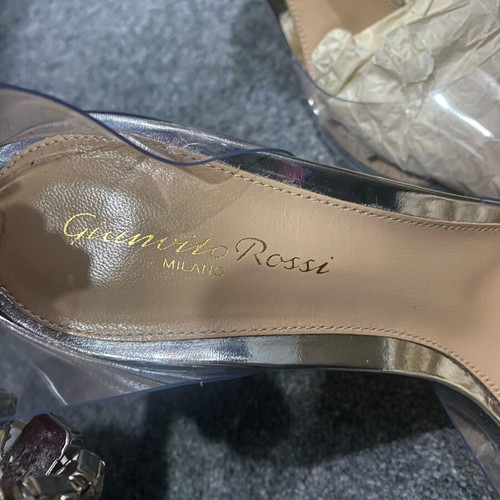 Gianvito Rossi high heels like new, PVC with crystals