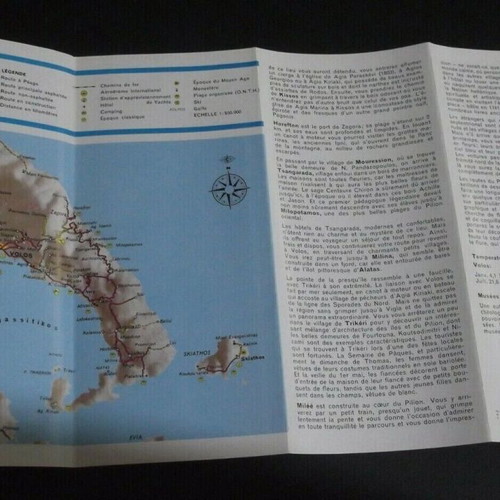 Pilion 1972 Tourist Brochure like new in French