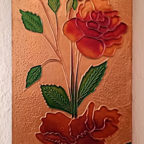 Handmade chalcography like new, dimensions 36x17.5 cm