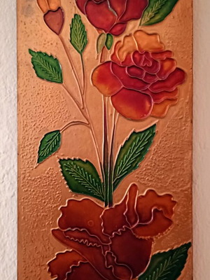 Handmade chalcography like new, dimensions 36x17.5 cm